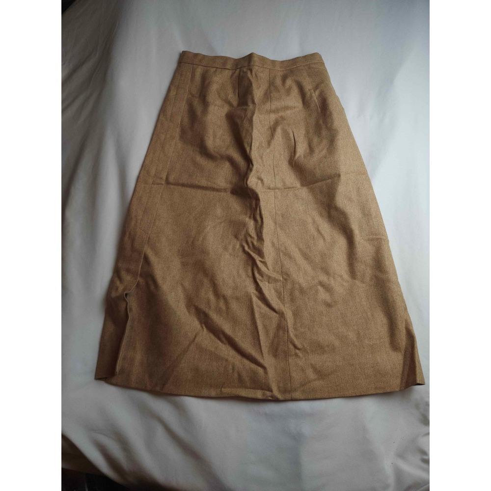 Koret of California Vintage Camel Tan Wool Blend Midi A-Line Skirt Size 12